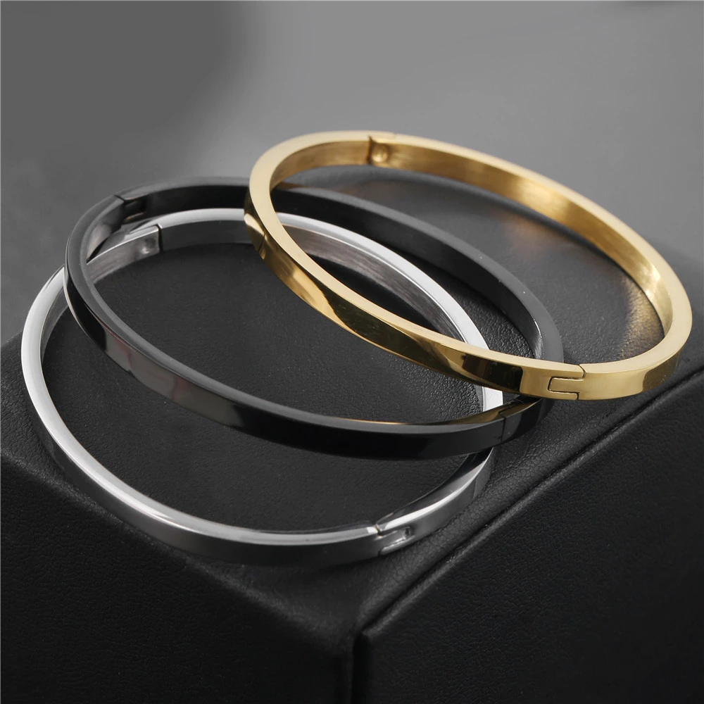 European And American Simple Couple Stainless Steel Anti-fading Bracelet