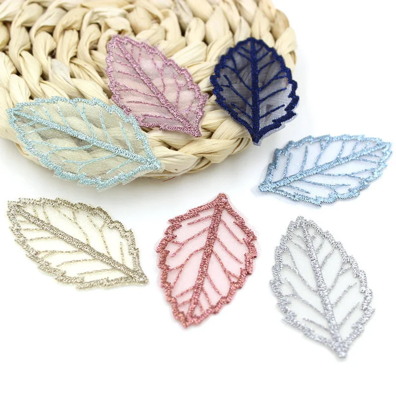 Lace Gold And Silver Thread Embroidery Tree Leaves Handmade Hair Accessories