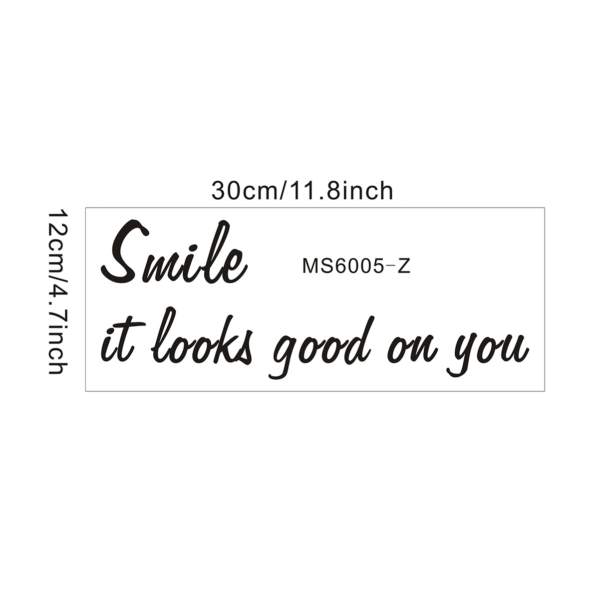English Slogan Wall Living Room Bedroom Mirror Decorative Sticker