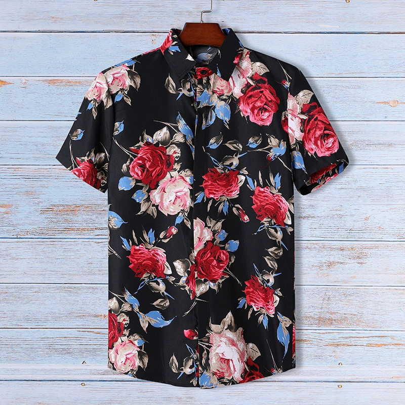 2023 New Hawaii Sublimation Youth Men's Short Sleeve Beach Shirt American Beachwear