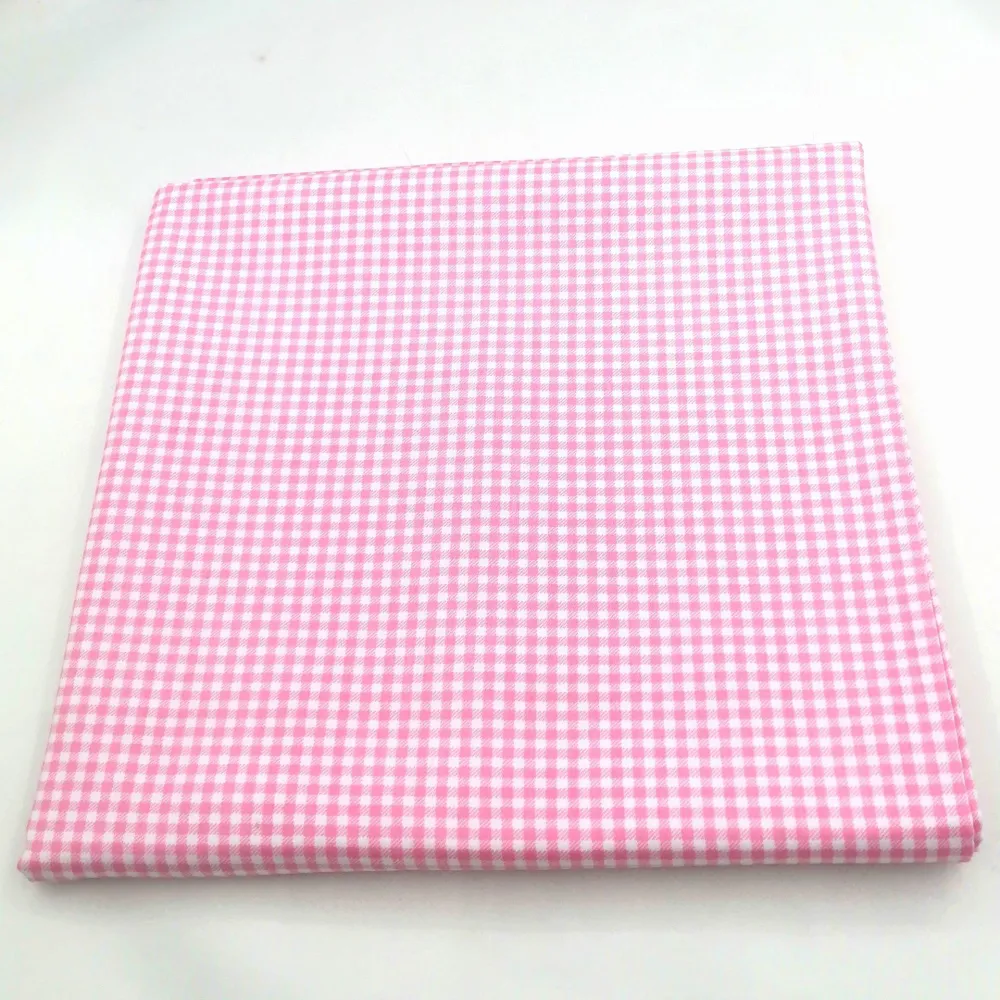 Cotton Twill Printed Fabric Handmade Patchwork Plaid Polka Dot Stripes Cotton