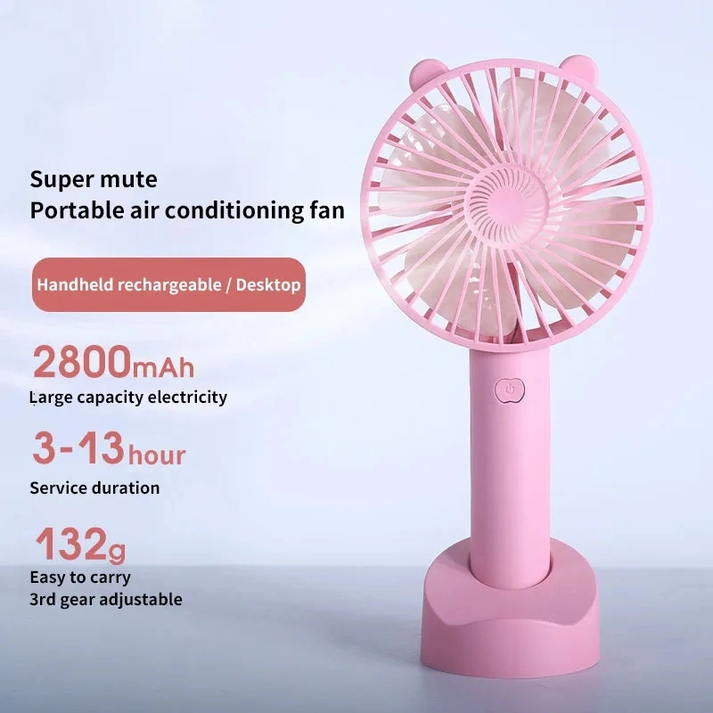 USB Mini Handheld Fan Outdoor Mini Creative Desktop Office Mute Charging Portable Handheld Fan