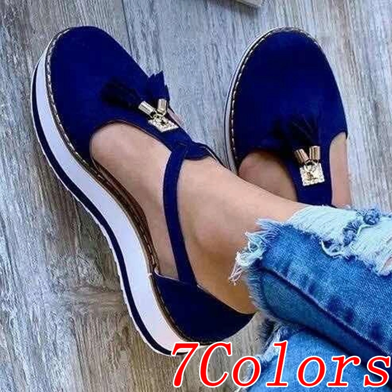 2023 Summer Round Toe Velcro Thick Sole Women's Casual Shoes