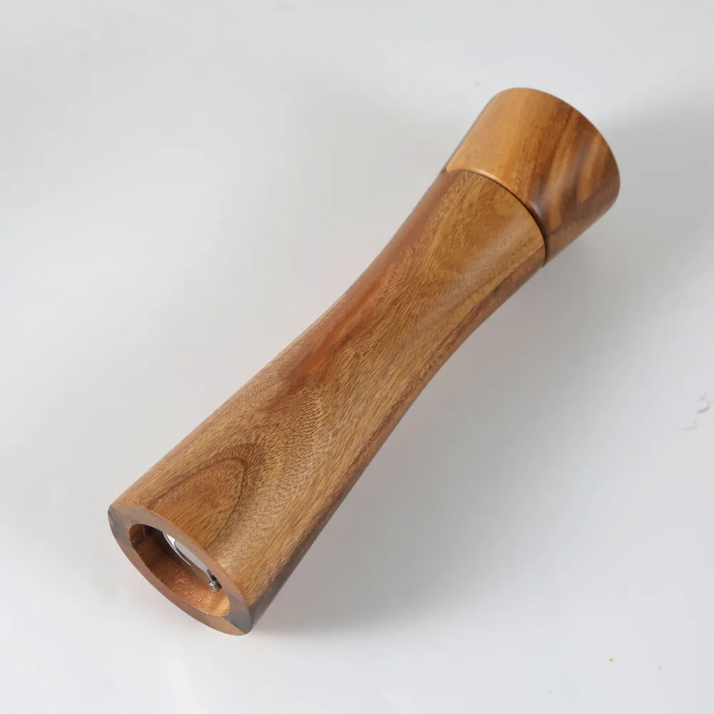 Acacia Wood Small Waist Manual Pepper Mill Ceramic