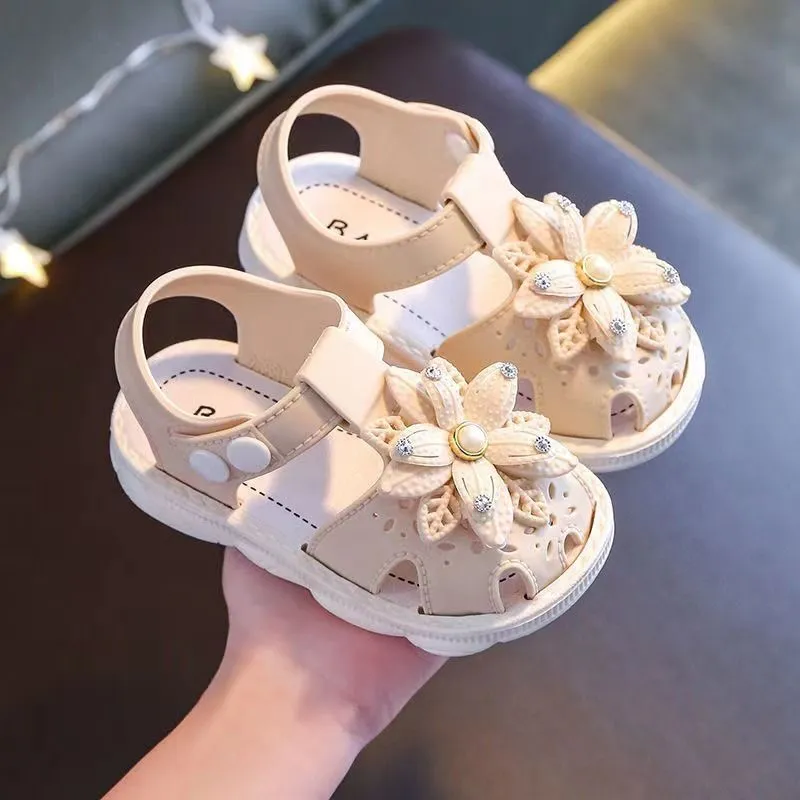 Summer Baby Infant Sandals First Walker Toddler Alphabet Walking Shoes Newborn Soft Base Beach Shoes