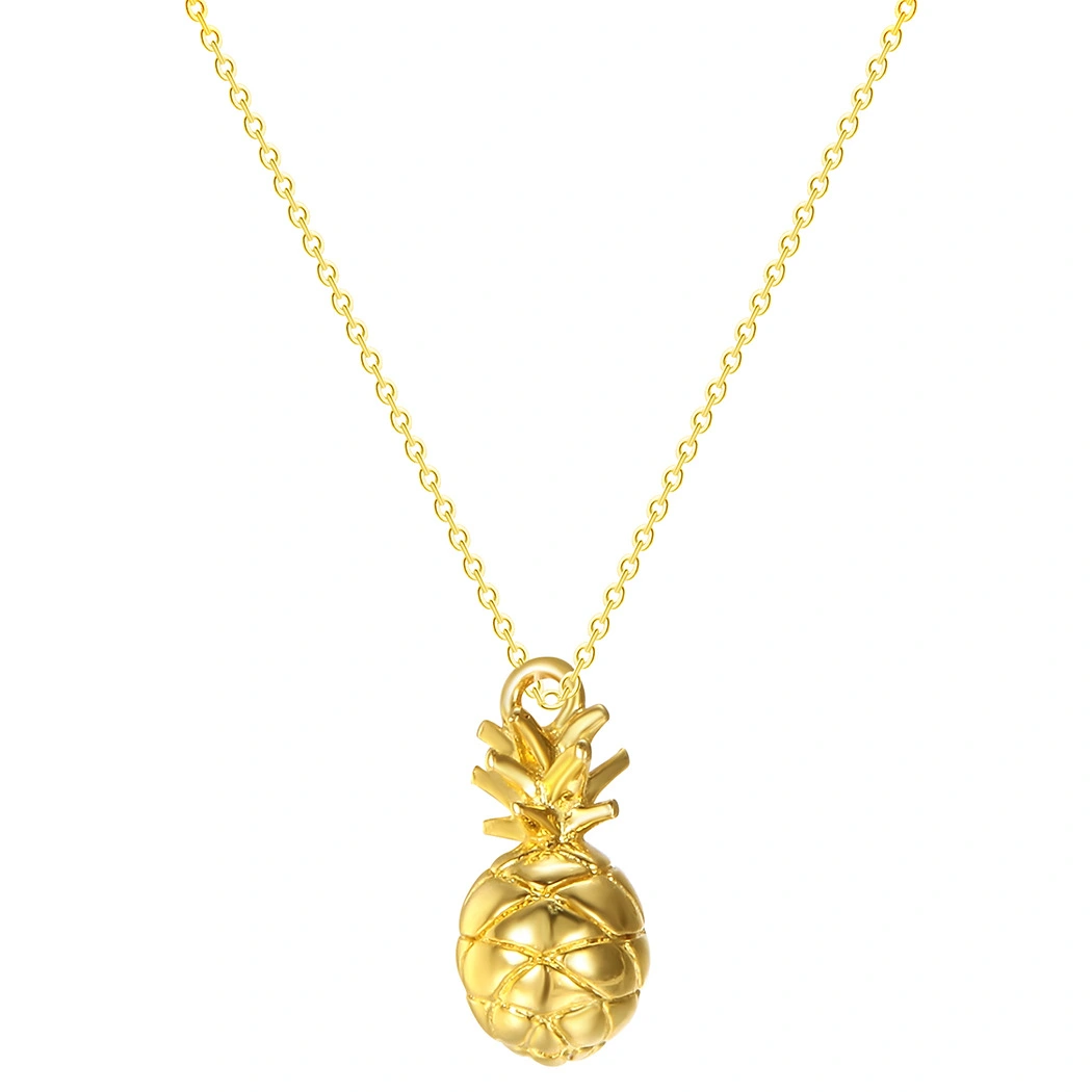 Women's Fashion Temperament Stainless Steel Fruit Pineapple Shape Pendant Necklace