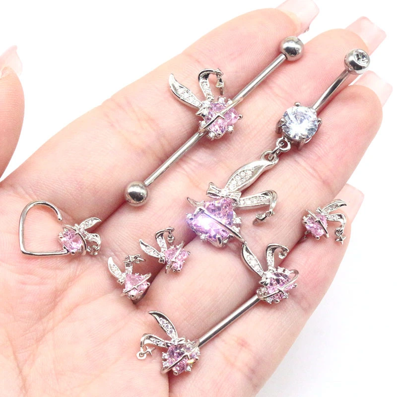 Women's Fashion Rabbit Bellybutton Nail