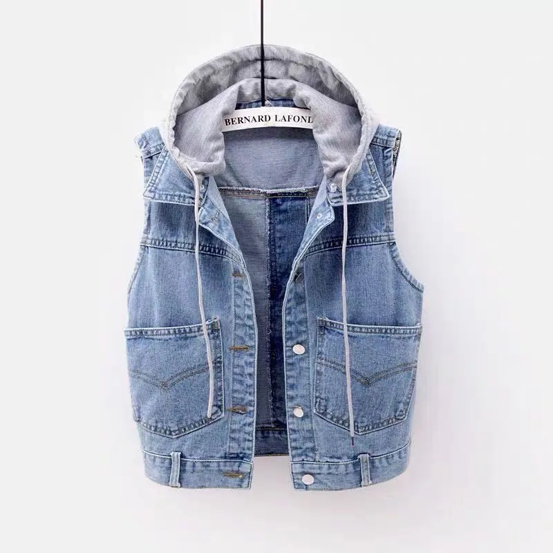Women's Hooded Large Pocket Vest