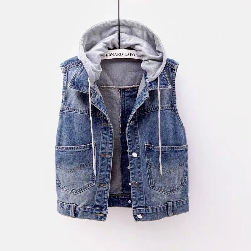 Women's Hooded Large Pocket Vest