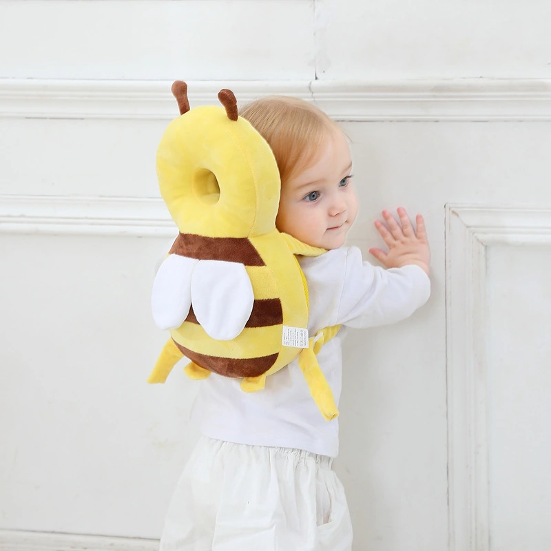 Baby learning to walk anti-fall pillow breathable head protection pad little bee head protection anti-fall cap