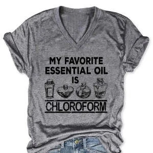 3d Digital Printing Cotton-like Letter Printed V-neck Short-sleeved Shirt