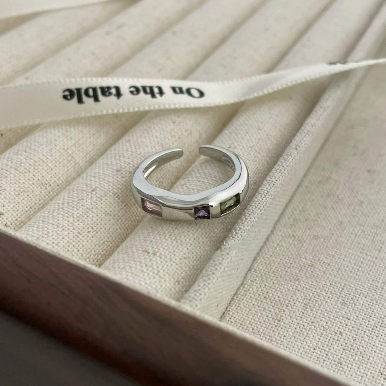 Sweet Small Colored Love Zircon Ring