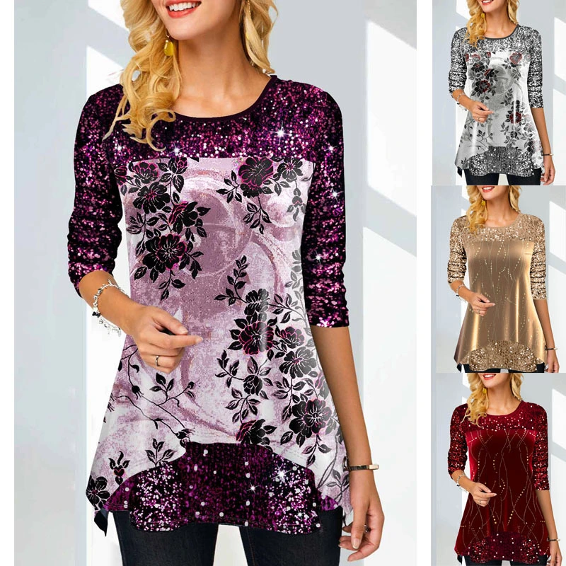 2023 New Fashion Printing Round Neck T -shirt