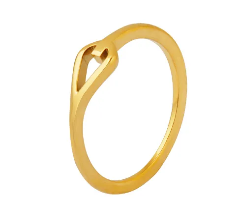 Liora Hollow Heart Gold Ring