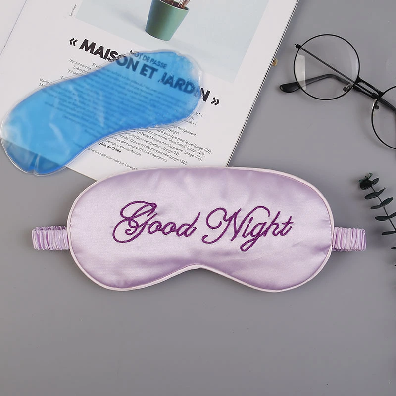 Simple Double-sided Real Silk Eye Mask Sleep Shading Unisex Student