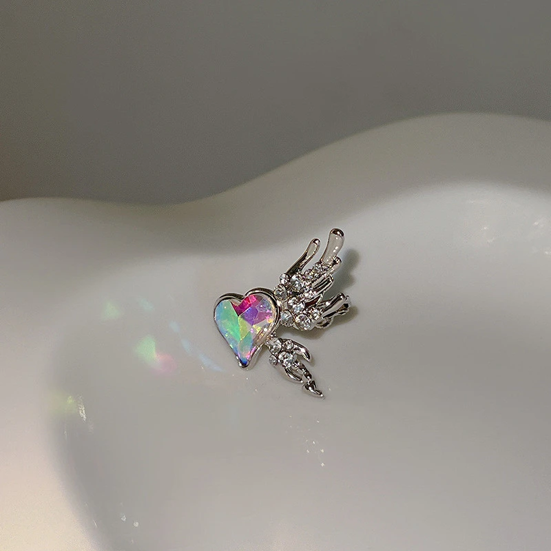 Colorful Love Angel Wings Without Ear Holes Ear Clip