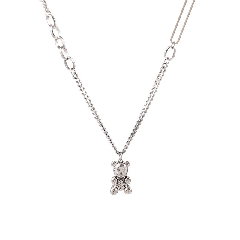 Fashion Cute Bear Pendant Sweater Neckchain
