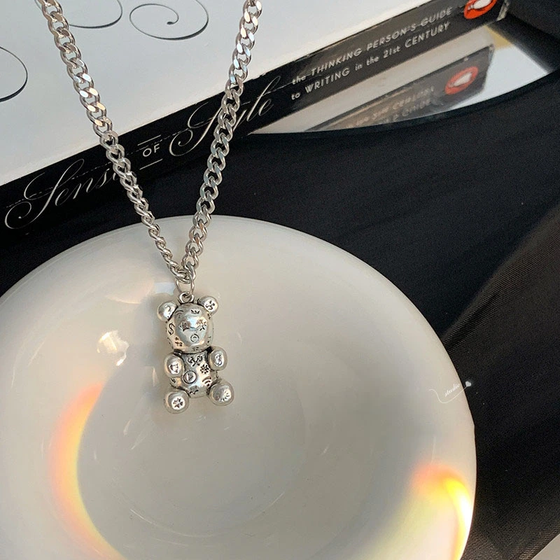 Fashion Cute Bear Pendant Sweater Neckchain
