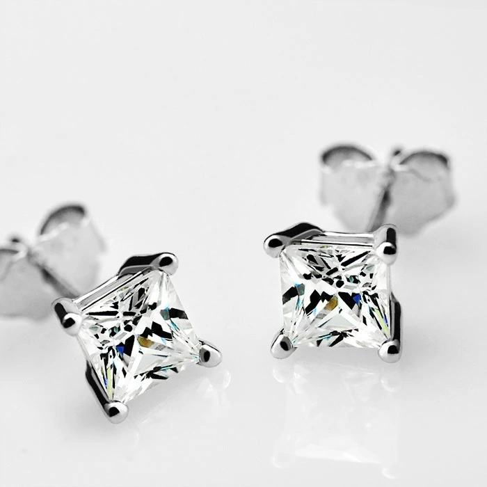 Men's And Women's Artificial Diamond Stud Earrings