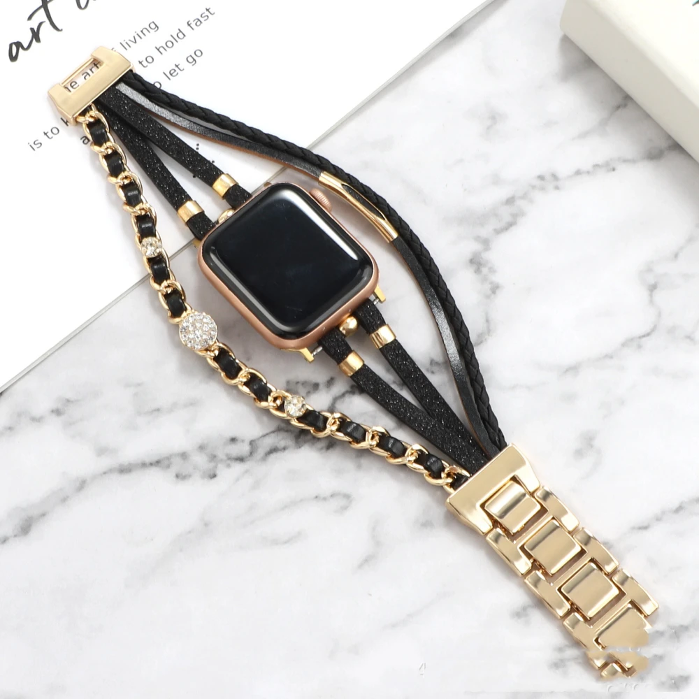 Life Tree Jewelry Leather Woven Watch Strap