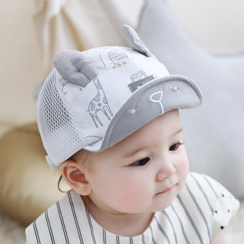 Baby hat baby summer thin section boys and girls peaked cap sunscreen sunshade baseball cap