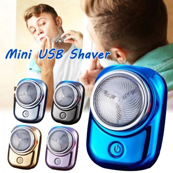 Mini Portable Shaver Men's Electric Razor USB Rechargeable Pocket Size Beard Trimmer