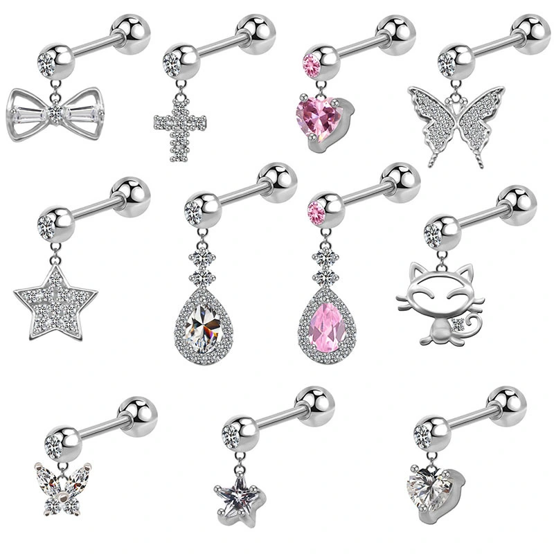 Women's Fashion Teardrop Star Butterfly Cross Earrings