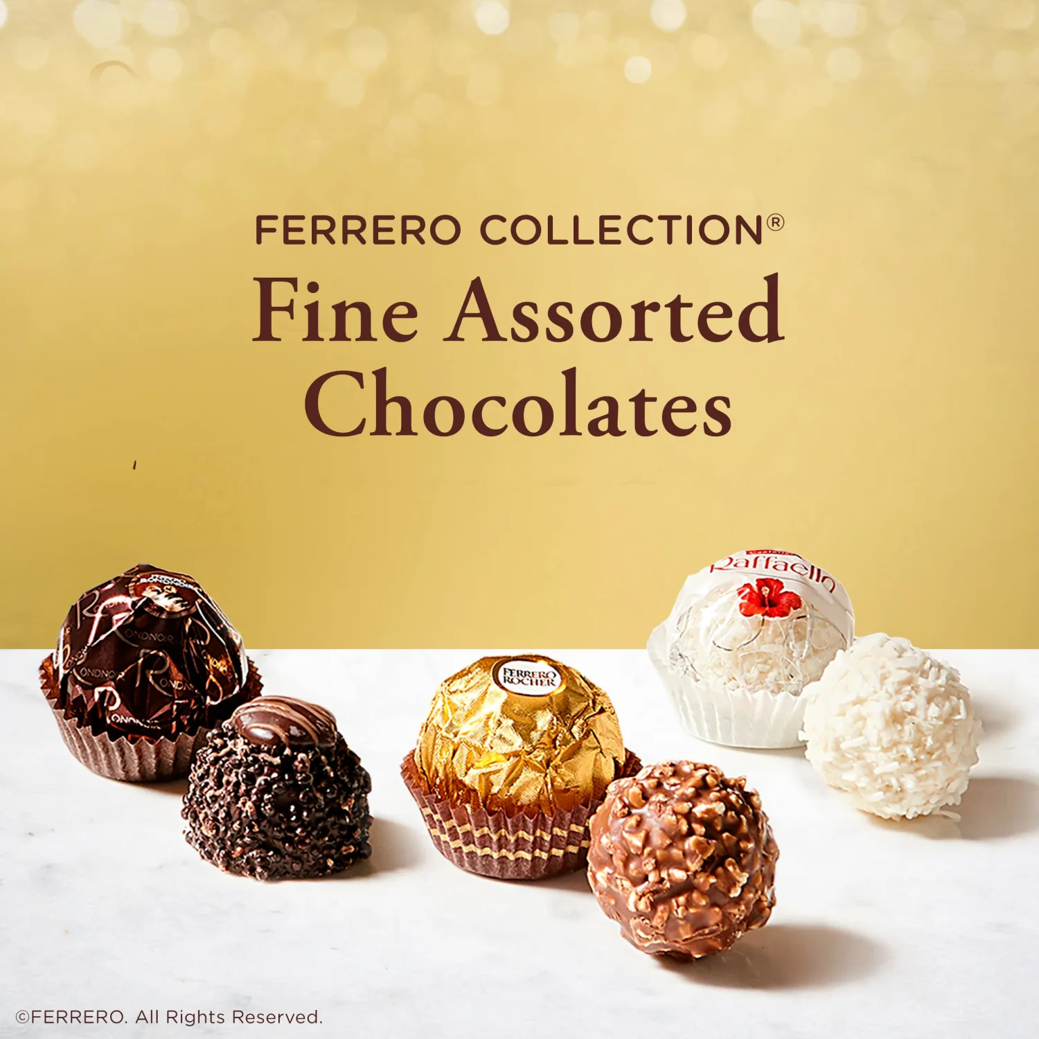 Ferrero Rocher Chocolate Gift Boxes, Ferrero Collection, Assorted Chocolate Candy, 2 Boxes, 19.6 oz total