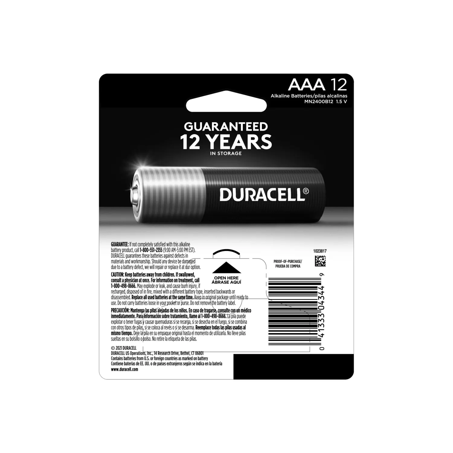Duracell Coppertop AAA Batteries with Power Boost Ingredients, 12 Count Pack Triple A Battery with Long-lasting Power, Alkaline AAA Battery for Household and Office Devices