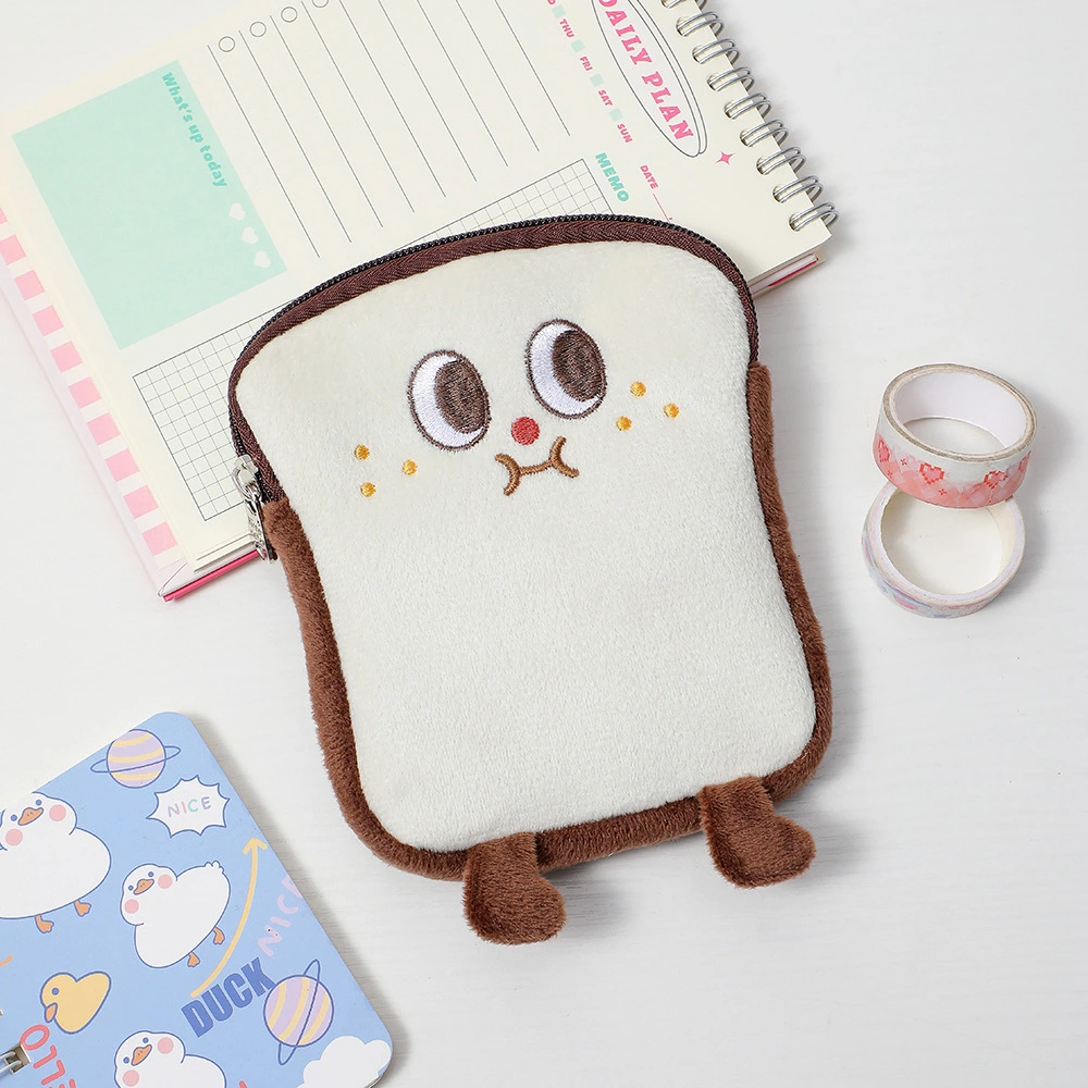 Korean Cartoon Toast Plush Zero Wallet