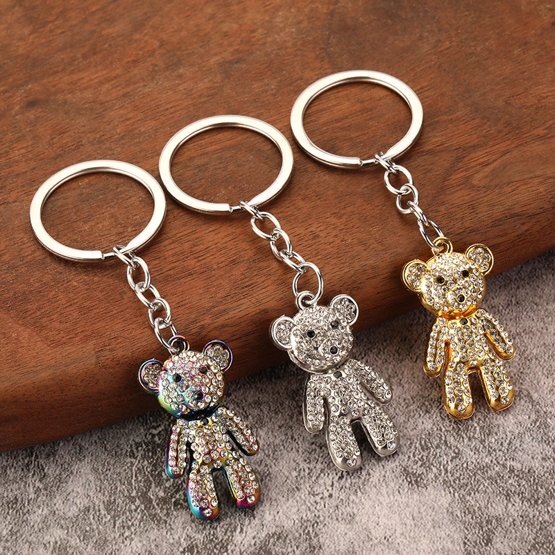 Diamond Bear Keychain Pendant