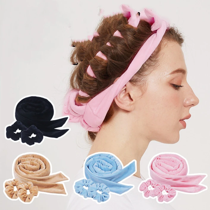 Lazy People's Heatless Curl Stick Butterfly Tie Hair Band