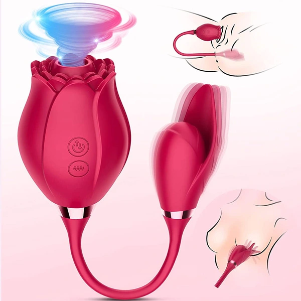 Rose Vibrator Female Sex Toy G Spot Clitoris Nipple Clit Sucker Vacuum Stimulator Vibrating Egg Adult Goods for Silent Women