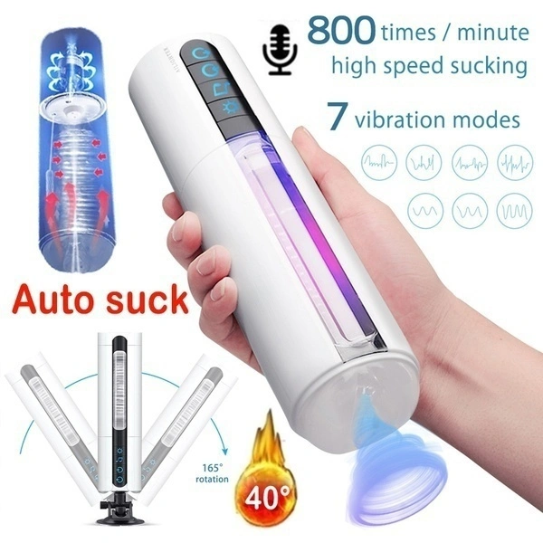 Super Cool Male Handsfree Auto Suck Smart Heating Masturbating Cup Induced Vibration Masturbator Sex Toy Xícara De Masturbador