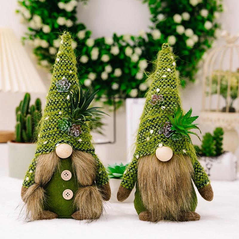 Creative Green Plant Fleshy Rudolph Doll