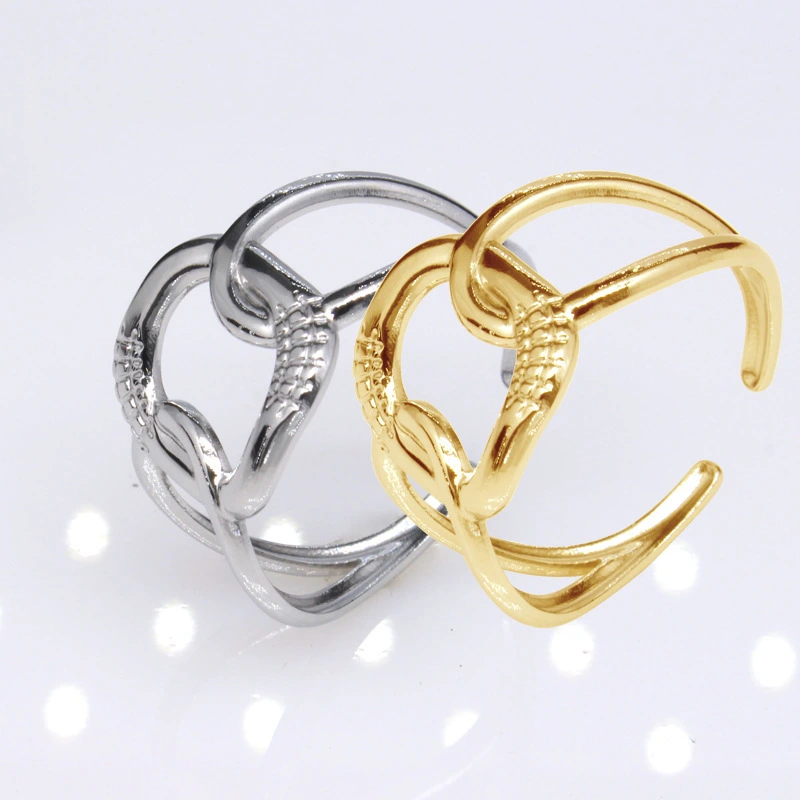 Men's And Women's Fashion Titanium Steel Hollow Ring Jewelry