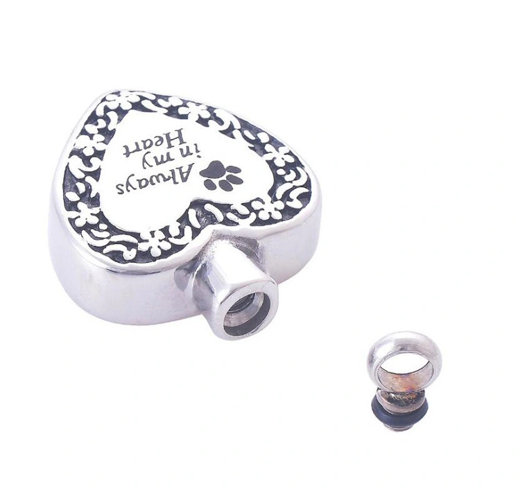 Stainless Steel Footprints Cinerary Casket Pendant