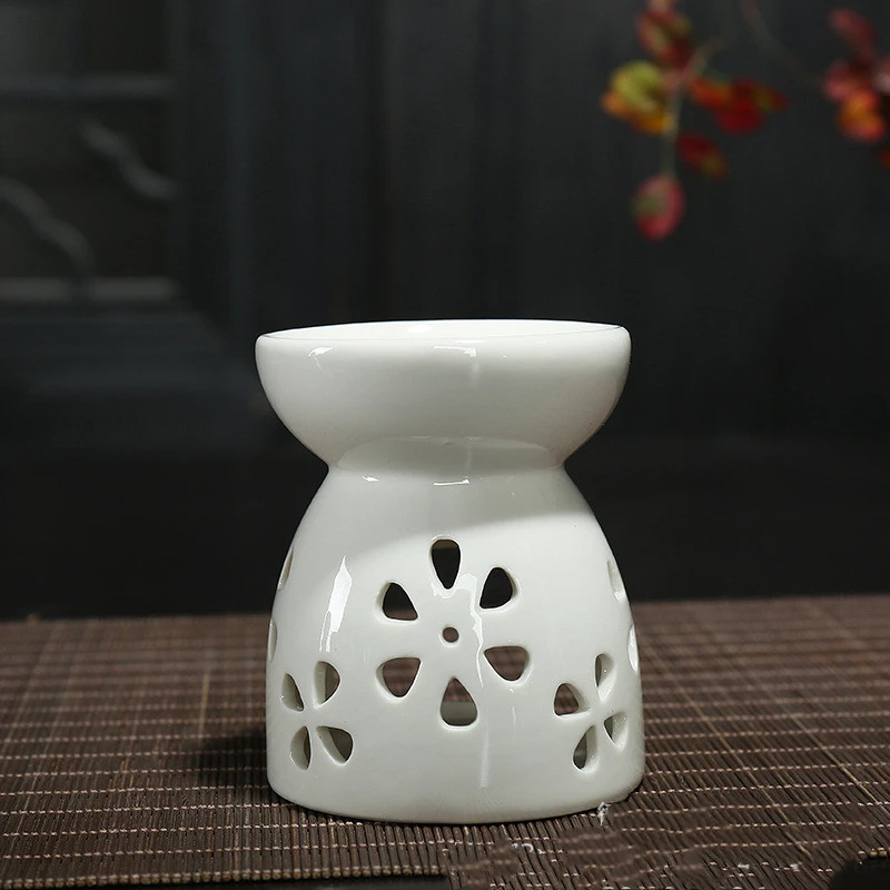 Ceramic Small Size Aromatherapy Furnace Hollow Out Aromatherapy Oil Creative Home Crafts