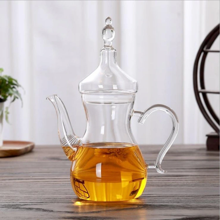 Household High Borosilicate Transparent Arabic Glass Pot