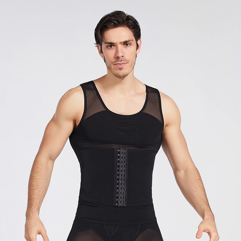 Men's button-up adjustable tummy control corset corset waist belt chest beer belly stereotyped vest invisible breathable