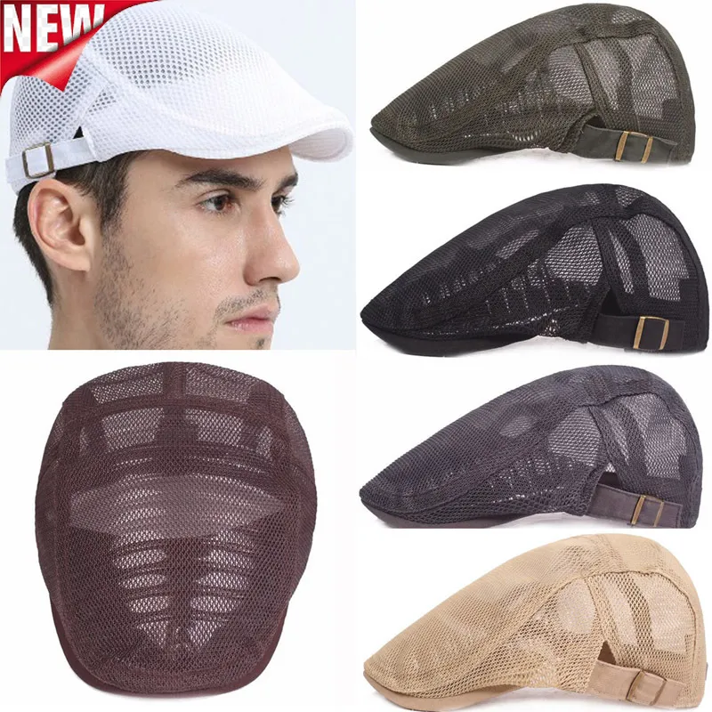 Mesh Cap For Men And Women, Mesh Cap, Spring And Summer Breathable Sunshade, Literary Youth Beret, Male Hat