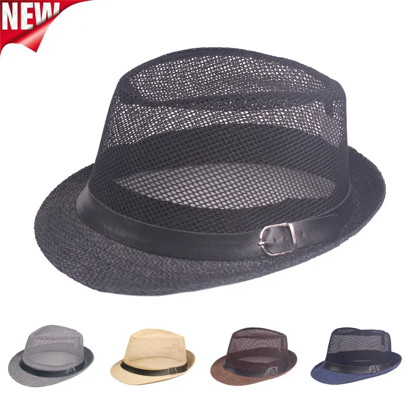 Net Hat Men's Net Hat Spring And Summer Mesh Sunshade Hat Jazz Hat Middle-aged And Elderly Hat Summer Cool Hat