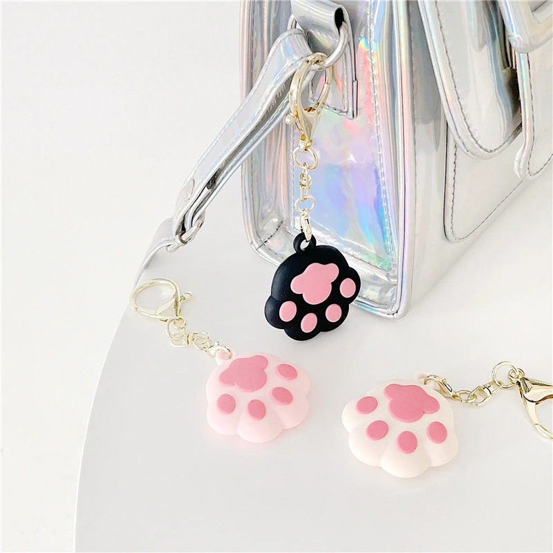 Cartoon Cat Claw Anti-lost Locator Silicone Keychain