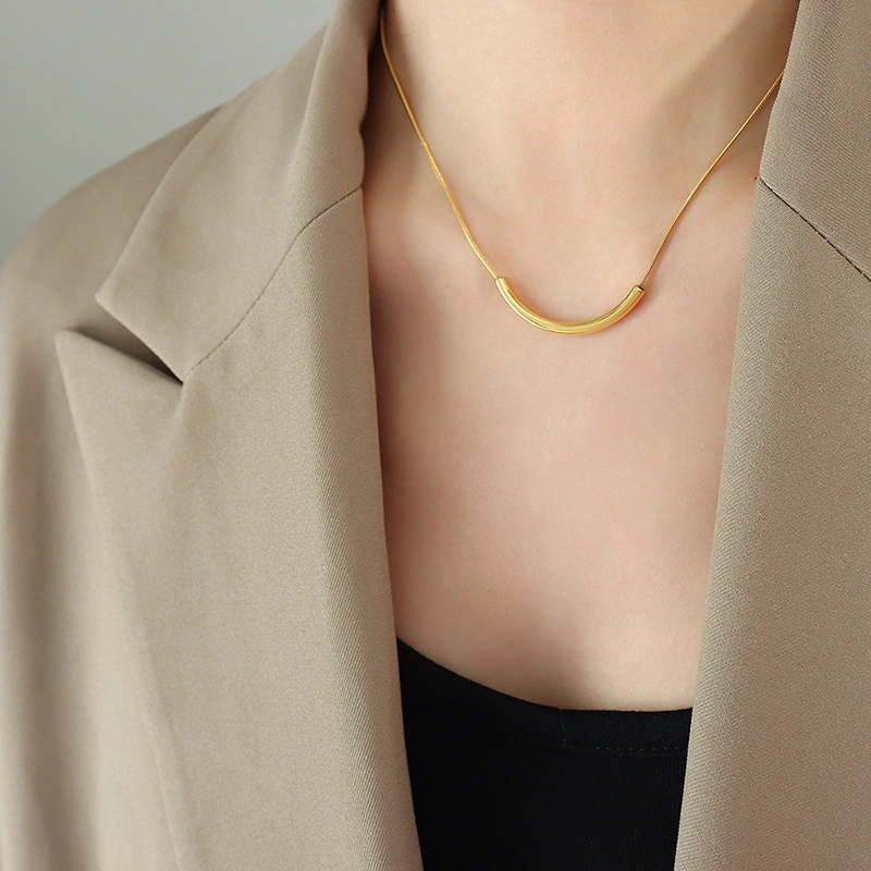 Gold Plated Titanium Steel Necklace