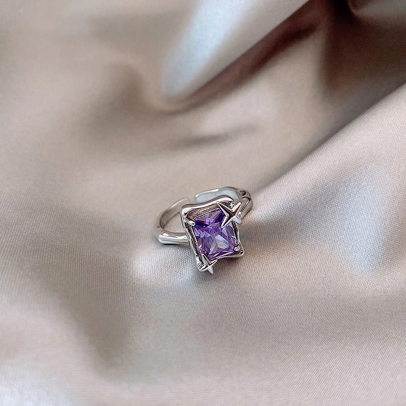 Star Square Zircon Fashion Ring