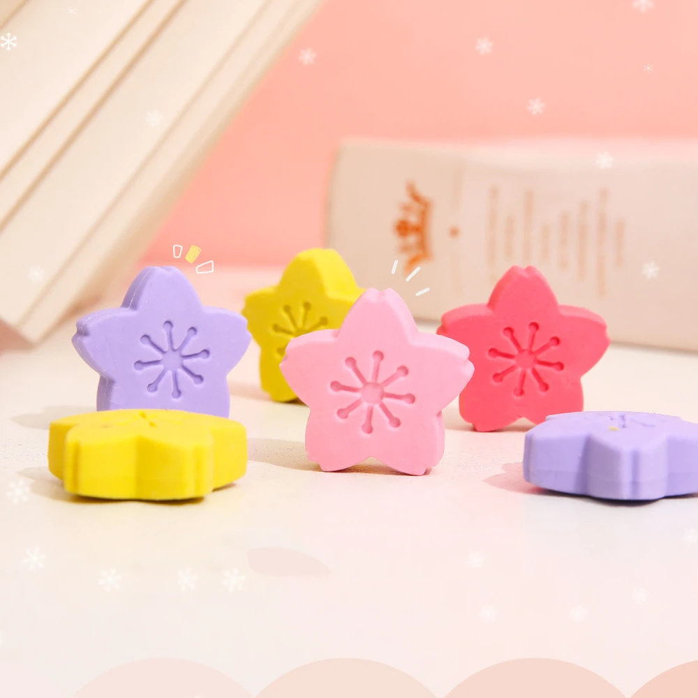 Creative Cute Cherry Blossom Shape Eraser