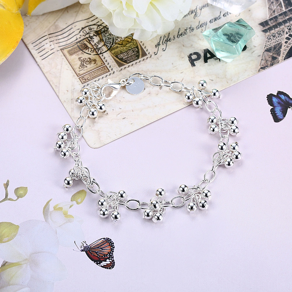 Spherical Fashion Lobster Clasp Hanging Light Bead Grape Bracelet
