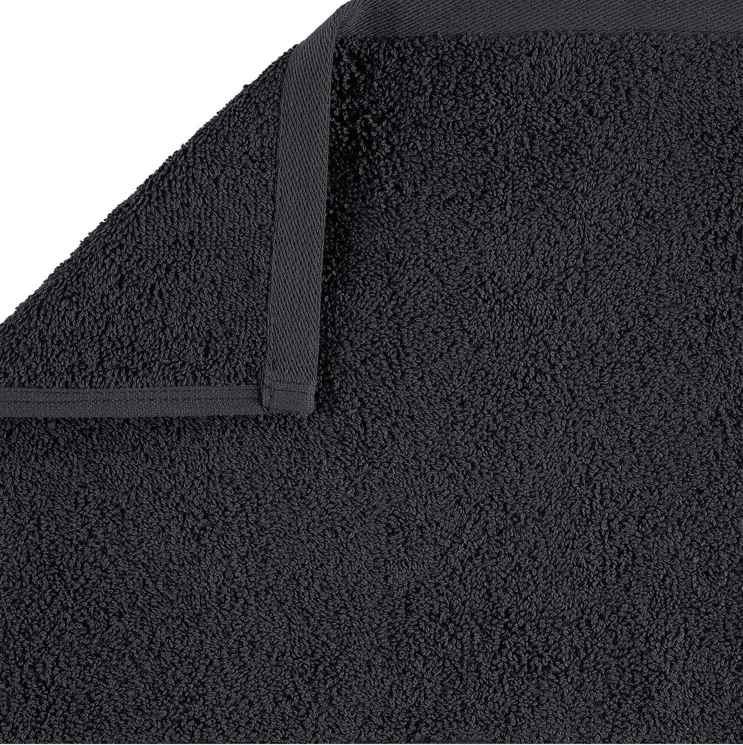 Hammam Linen Washcloth Set Premium Original Turkish Cotton, Hotel Quality for Maximum Softness & Absorbency for Face, Hand, Kitchen & Cleaning (Black, 13 in X 13 in Towel )