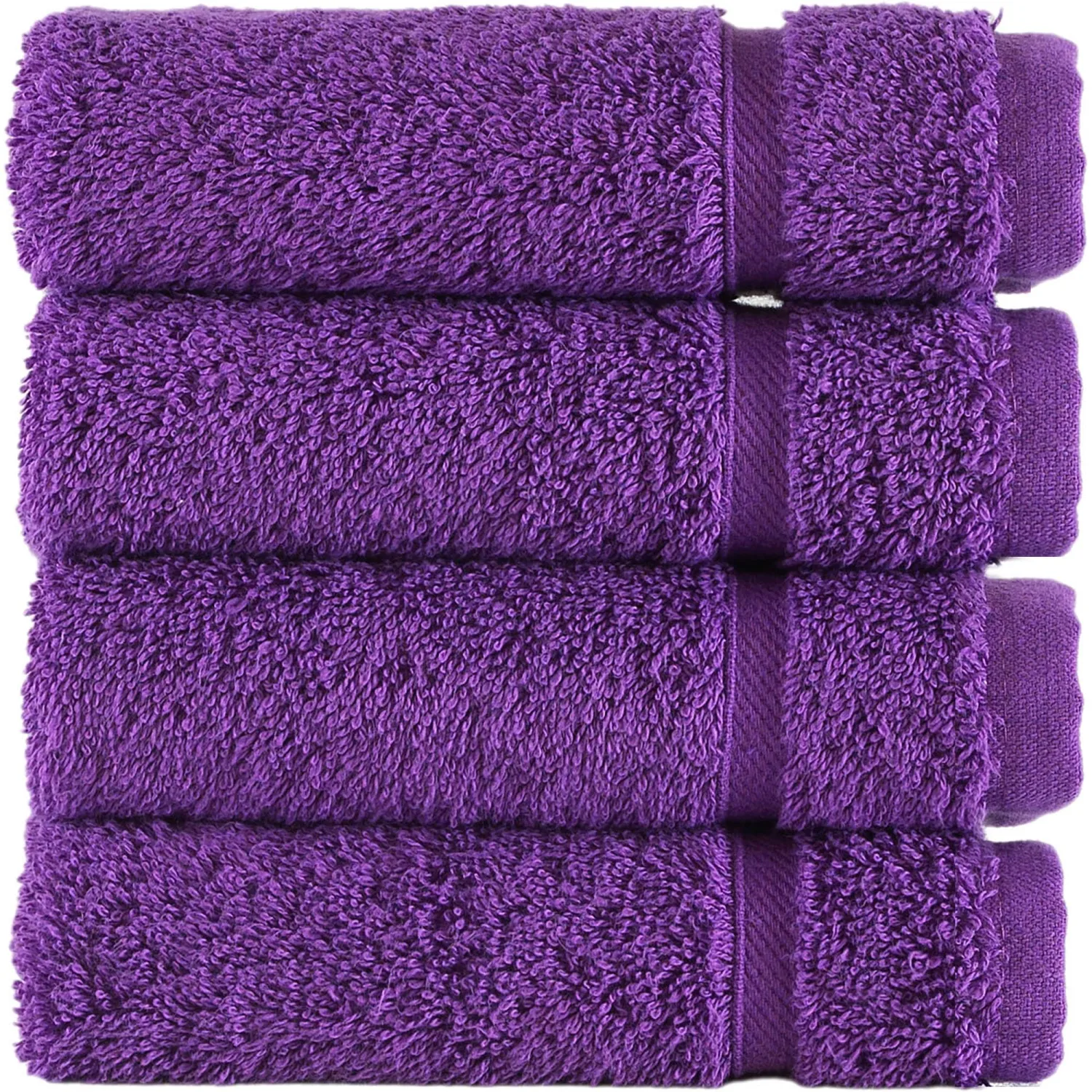 Hammam Linen Washcloth Set Premium Original Turkish Cotton, Hotel Quality for Maximum Softness & Absorbency for Face, Hand, Kitchen & Cleaning (Lilac, 13 in X 13 in Towel )