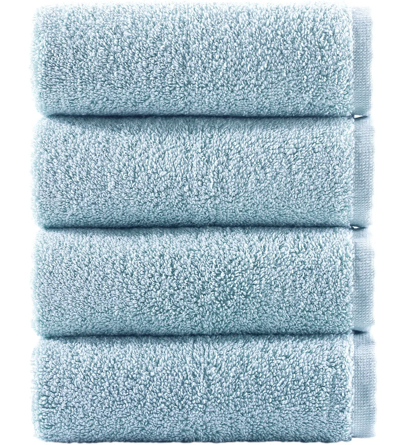 Hammam Linen Washcloth Set Premium Original Turkish Cotton, Hotel Quality for Maximum Softness & Absorbency for Face, Hand, Kitchen & Cleaning (Light Baby Blue, Washcloth Set, 13 in X 13 in)